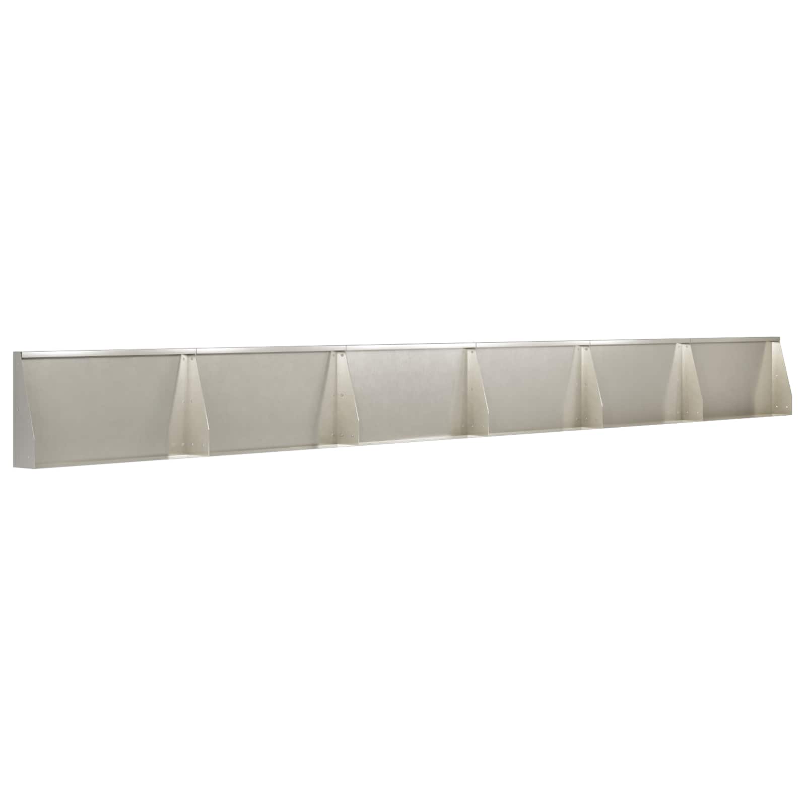 Sienelė 6 vnt. 80 x 12 x 30 cm Nerūdijantis plienas Sidabrinė