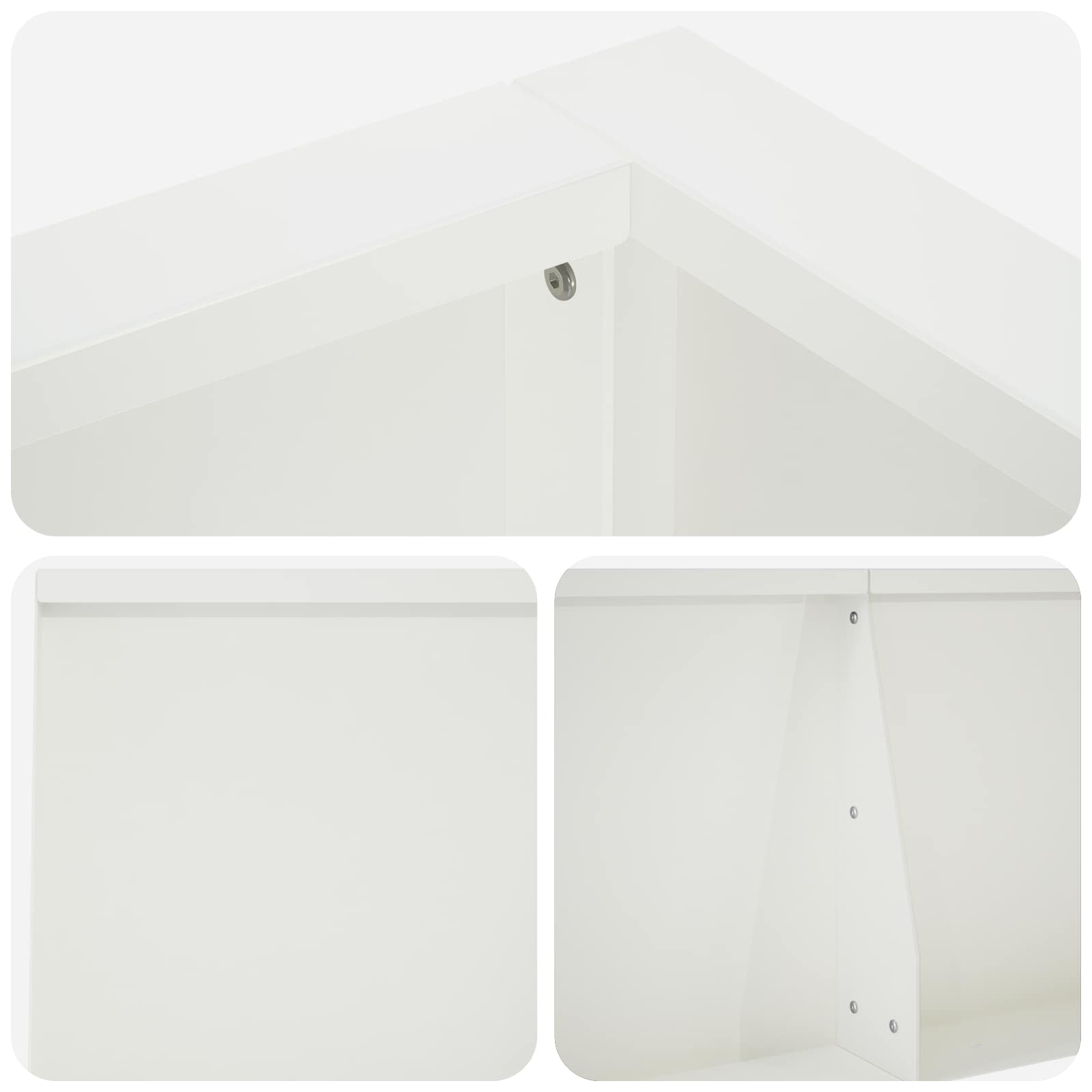 Sienelė 6 vnt. 200 x 100 x 30 cm Plienas Balta