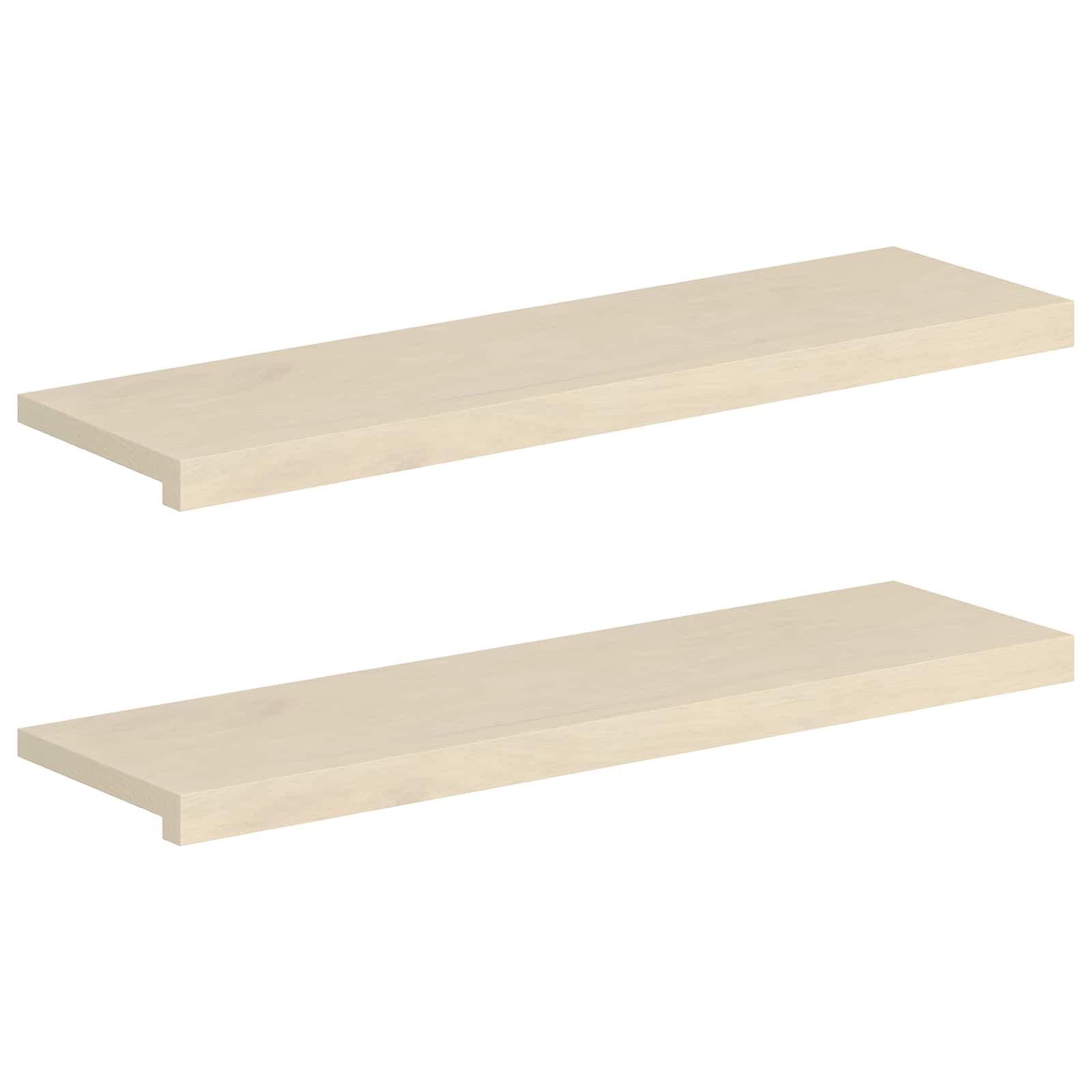 Laiptų danga 2 vnt. 100 x 25 x 2 cm Balta Kietas ąžuolo medis