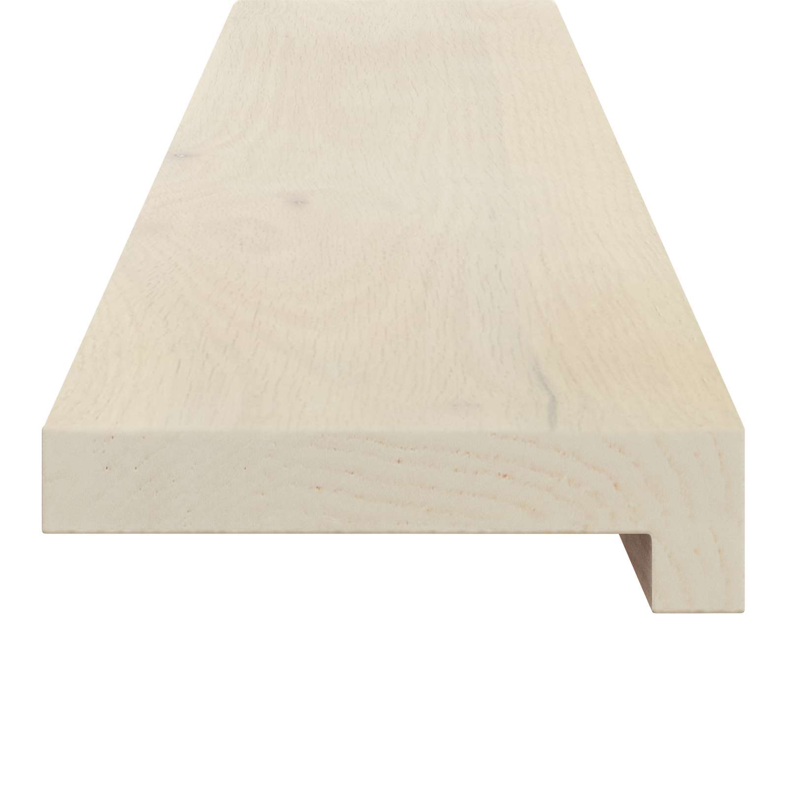 Laiptų danga 4 vnt. 70 x 25 x 2 cm Balta Kietas ąžuolo medis