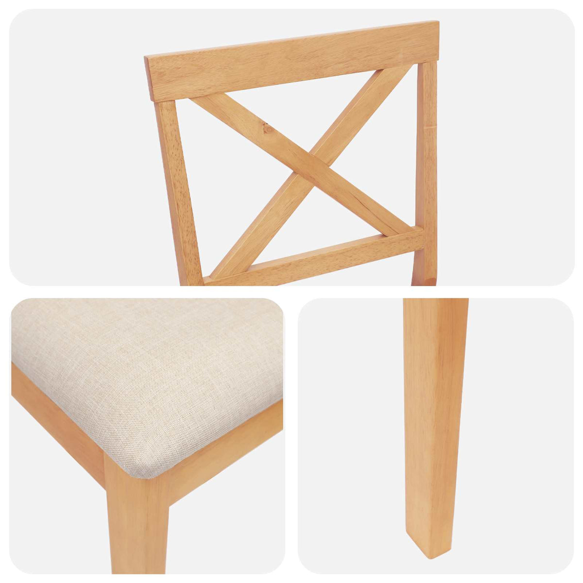 Baro taburetė 2 pcs Natūralus ir bežinis