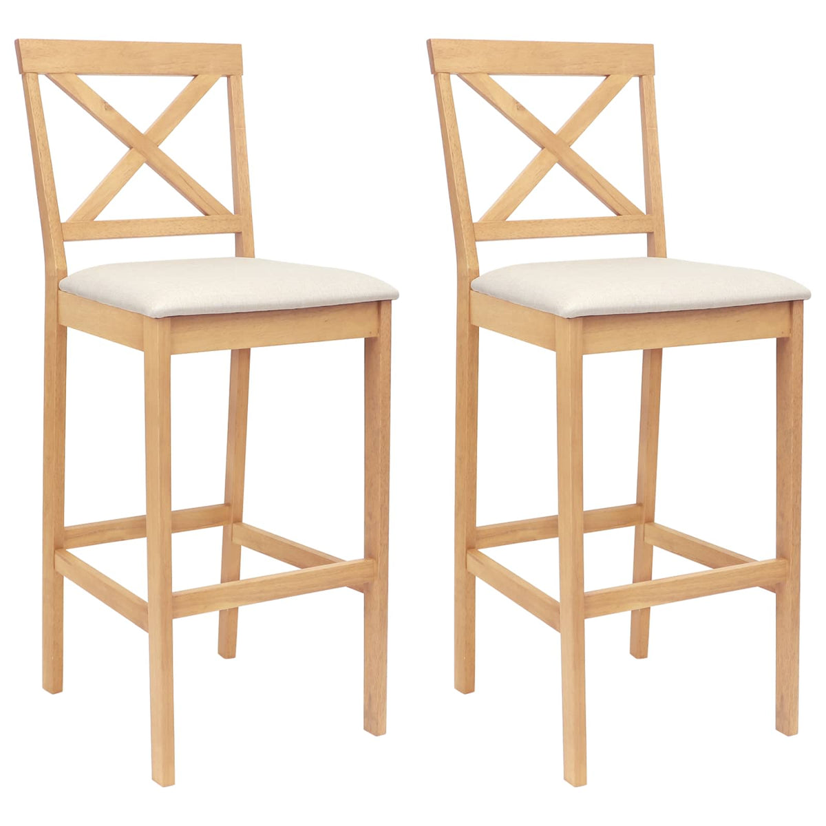 Baro taburetė 2 pcs Natūralus ir bežinis