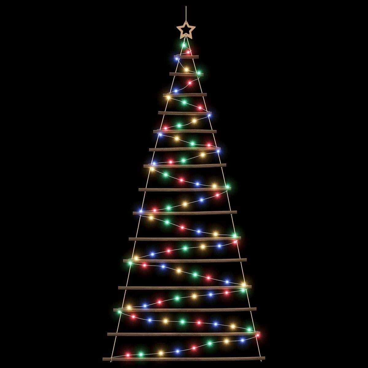 Kabantis Kalėdų medis 210 cm 130 LED Įvairių spalvų