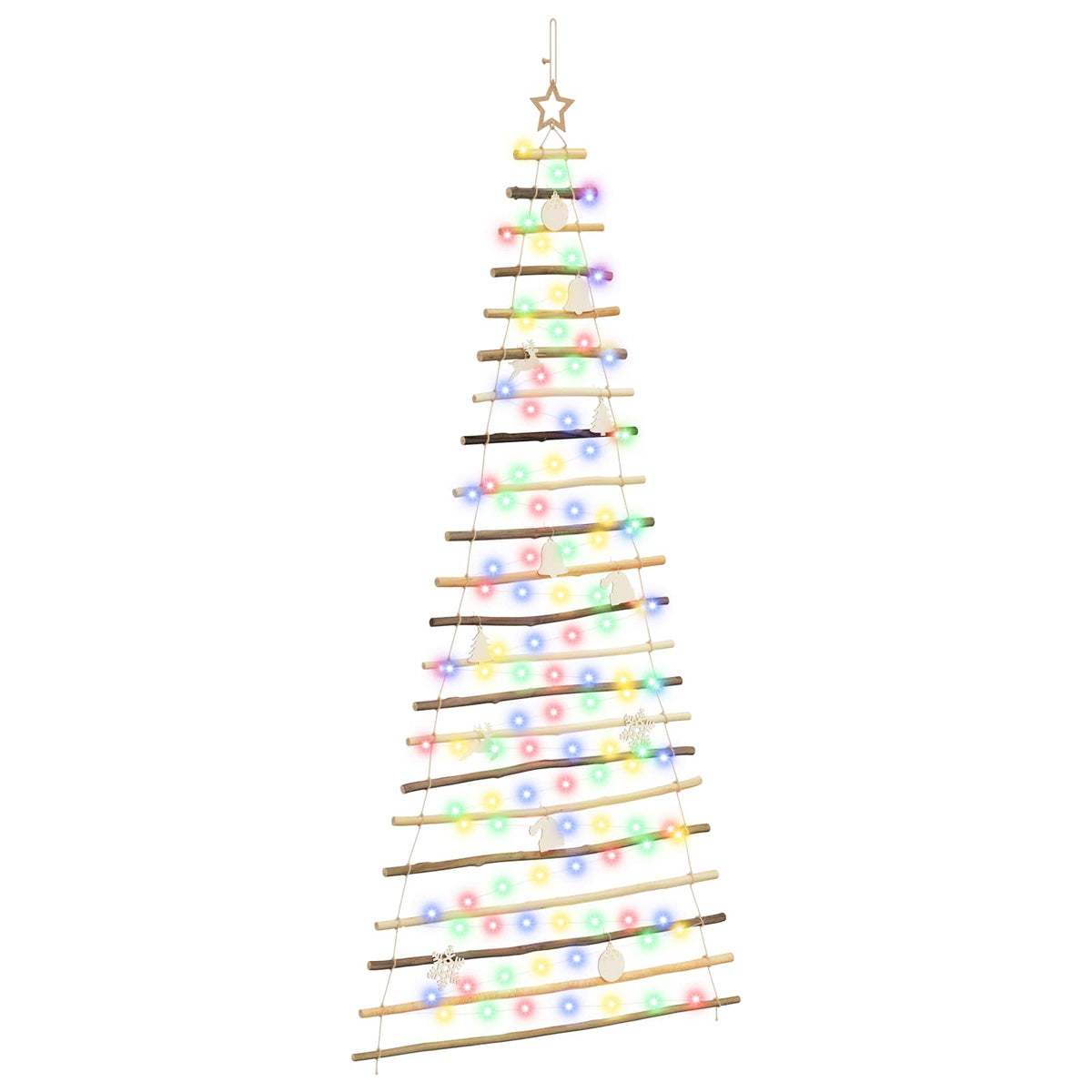 Kabantis Kalėdų medis 210 cm 130 LED Įvairių spalvų