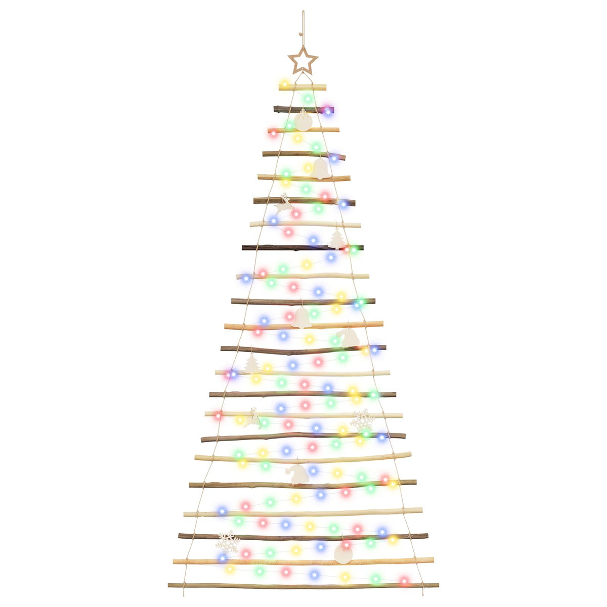Kabantis Kalėdų medis 210 cm 130 LED Įvairių spalvų