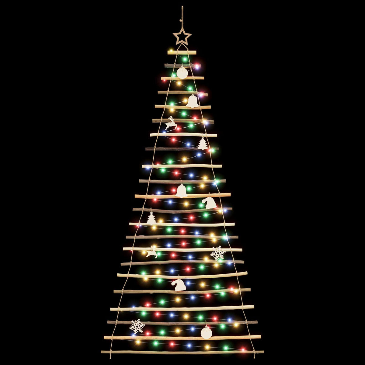 Kabantis Kalėdų medis 210 cm 130 LED Įvairių spalvų