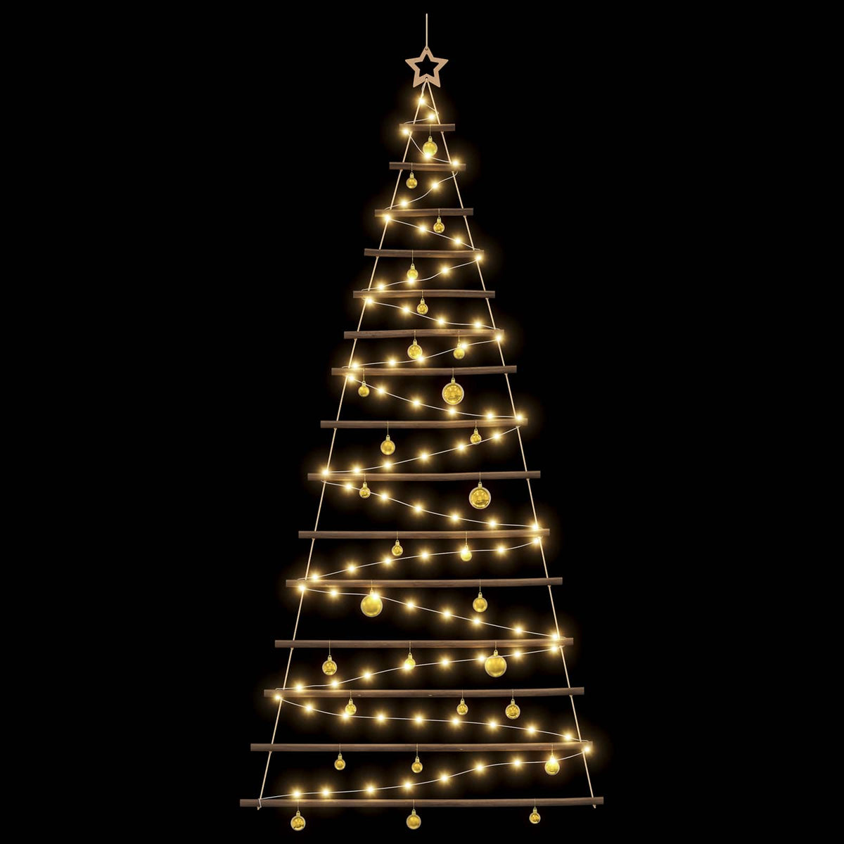 Kabančios Kalėdų eglutės su žaisliukais 210 cm 130 LED