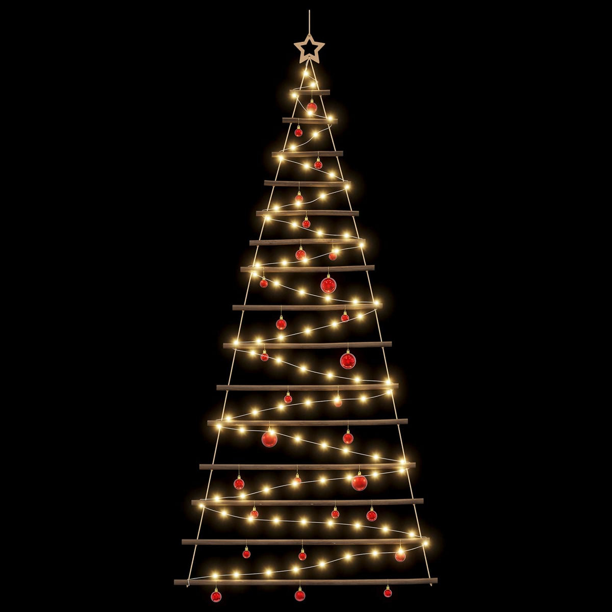Kabančios Kalėdų eglutės su žaisliukais 210 cm 130 LED