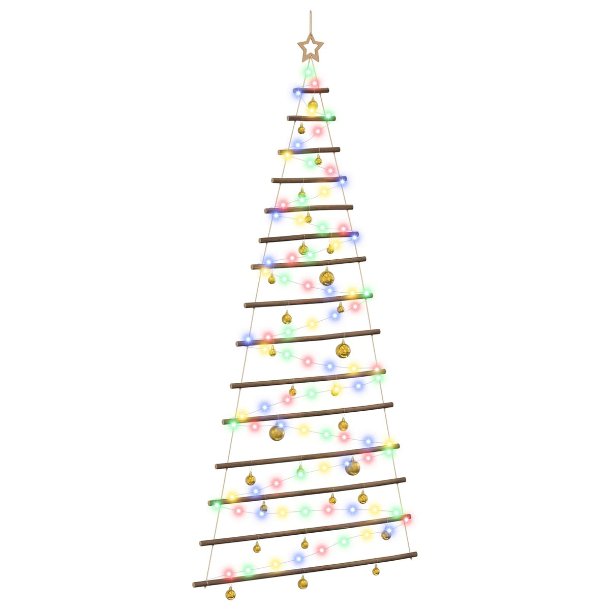 Kabančios Kalėdų eglutės su žaisliukais 210 cm 130 LED