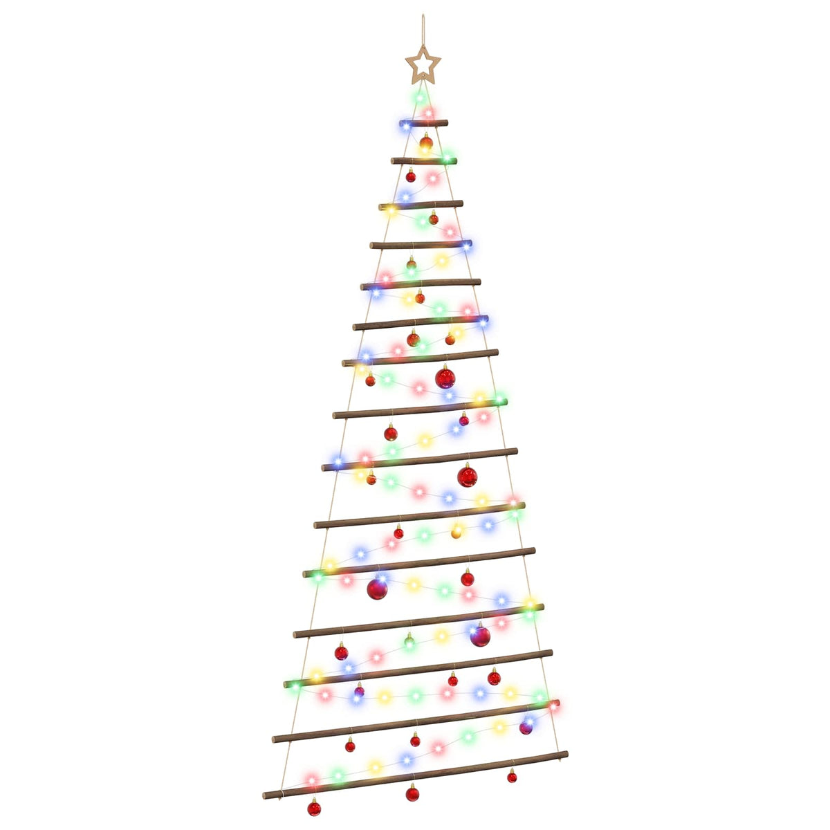 Kabančios Kalėdų eglutės su žaisliukais 210 cm 130 LED