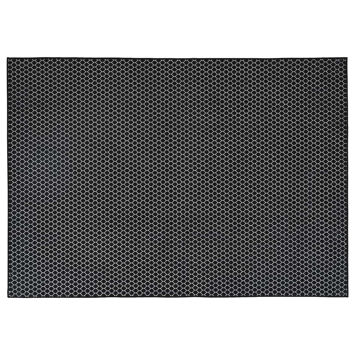 Kilimas ORIZ Juodas tinklinis raštas 240 x 340 cm