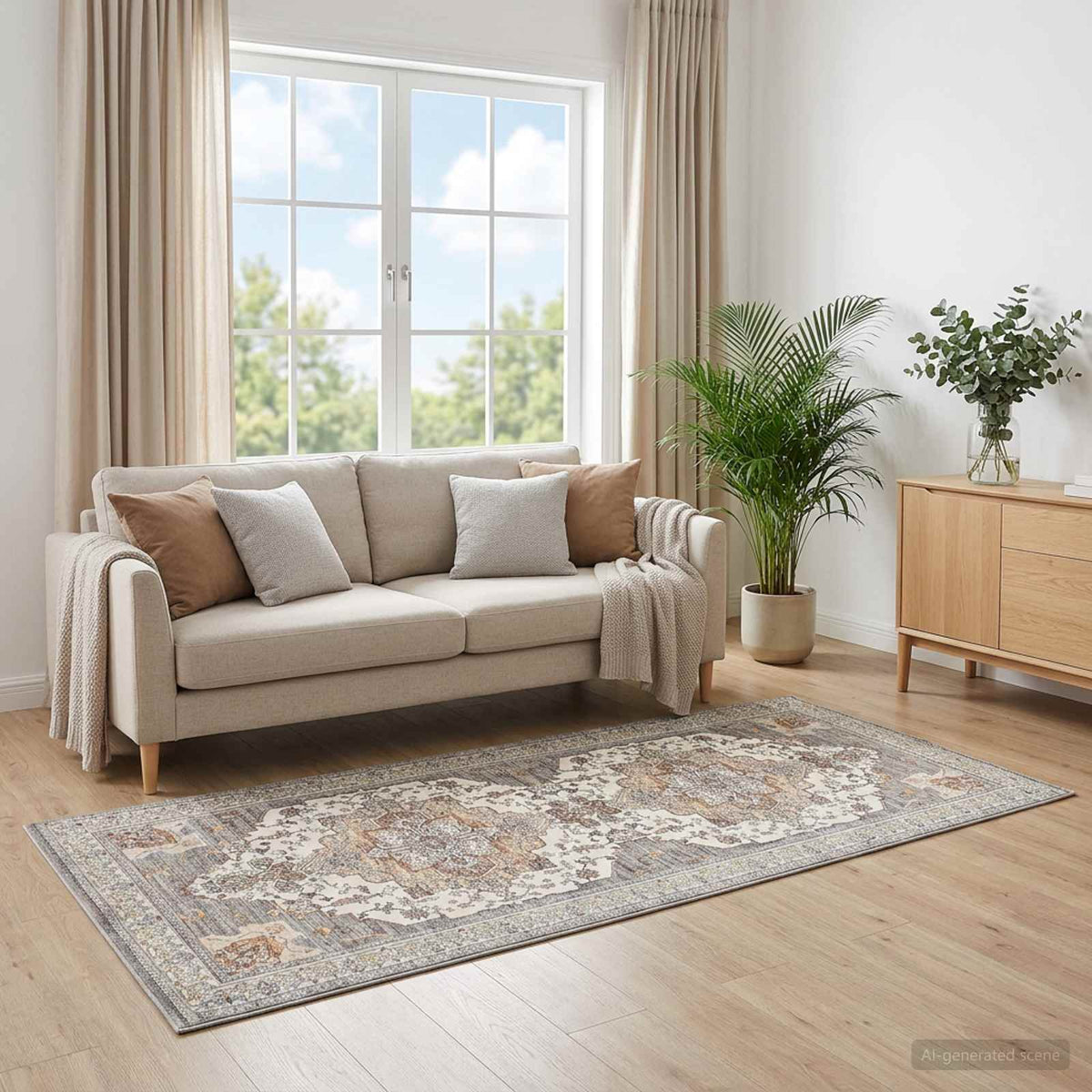 Kilimas ORIZ Ruda 80 x 200 cm 100% poliesteris