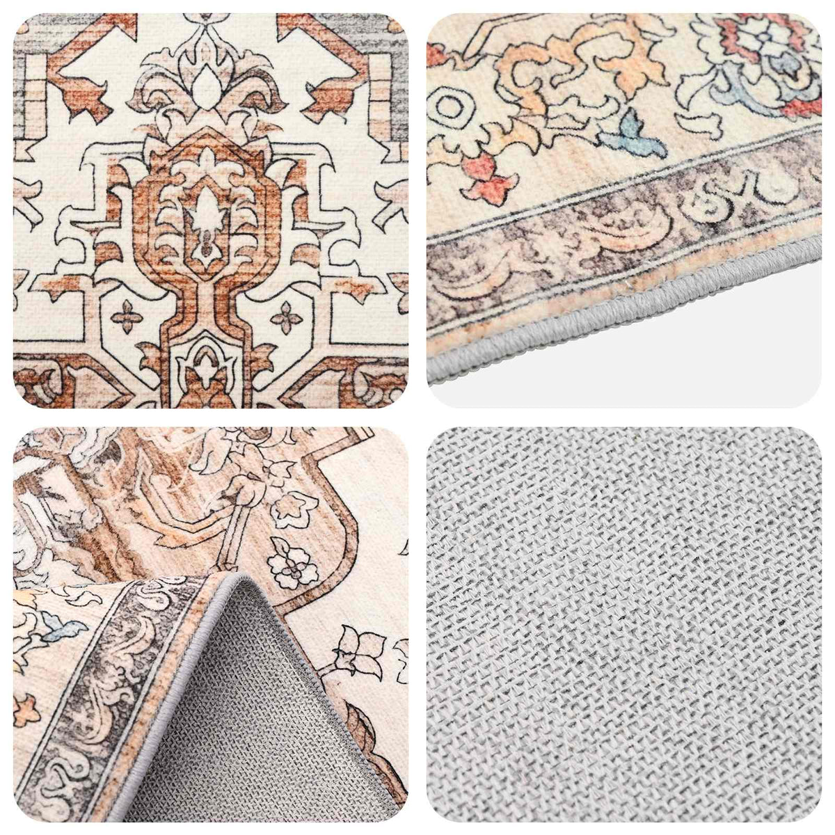 Kilimas ORIZ Ruda 160 x 160 cm 100% poliesteris