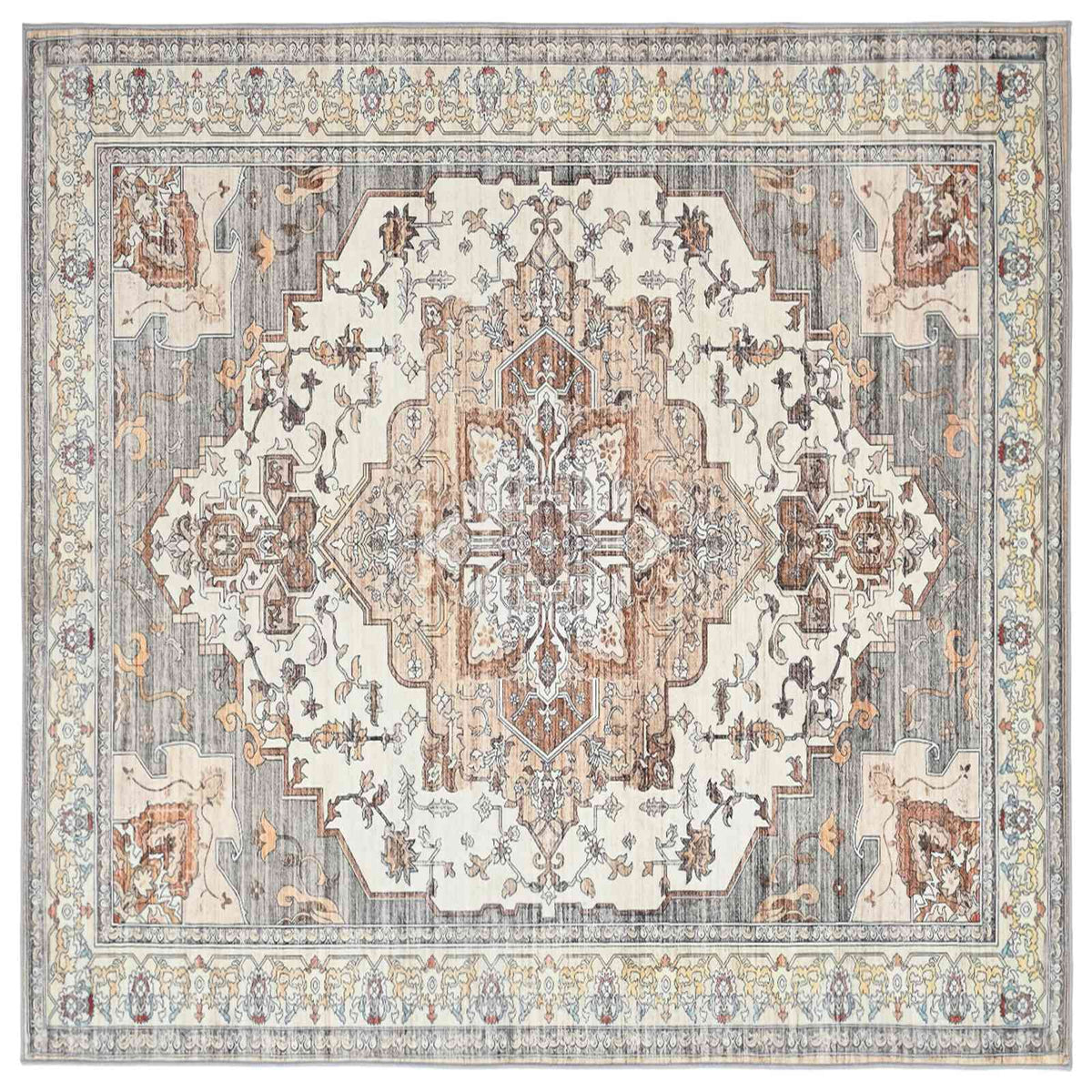 Kilimas ORIZ Ruda 160 x 160 cm 100% poliesteris