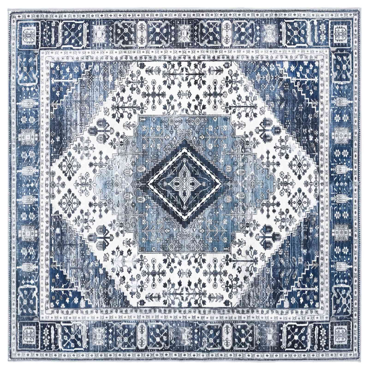 Kilimas ORIZ Tamsiai mėlyna 200 x 200 cm 100% poliesteris