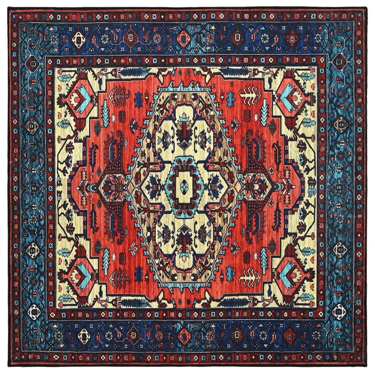 Kilimas ORIZ Raudona 160 x 160 cm 100% poliesteris