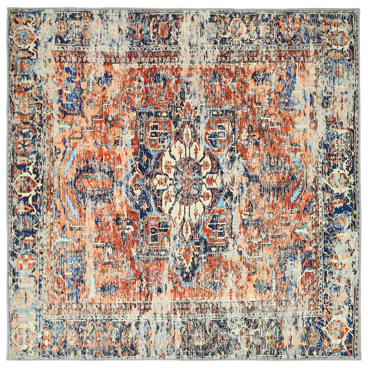 Kilimas ORIZ Oranžinė 240 x 240 cm 100% poliesteris