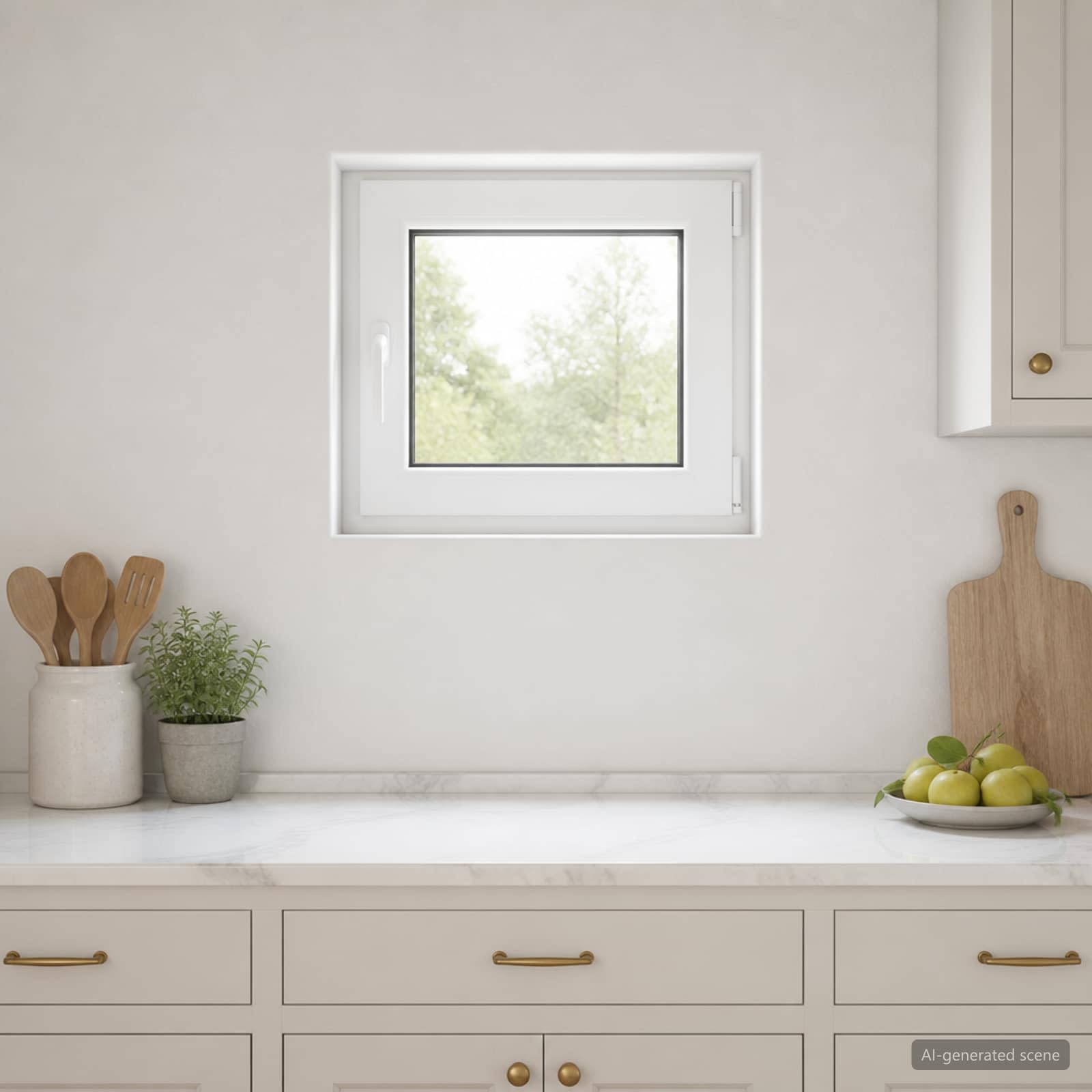 Požeminio lango RISOR 55 x 50 cm PVC ir stiklas