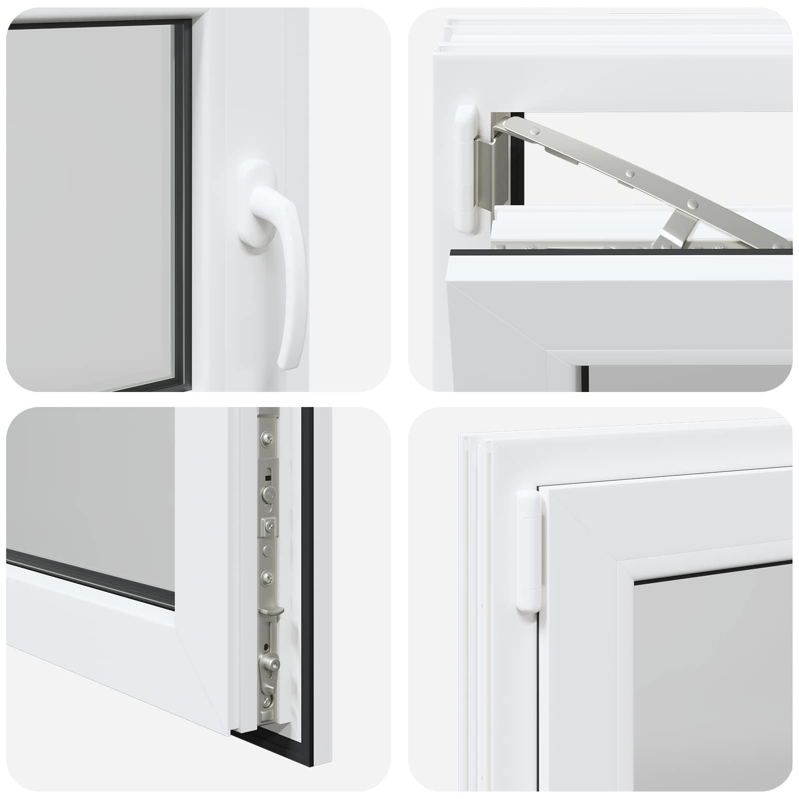 Požeminio lango RISOR 50 x 55 cm PVC ir stiklas