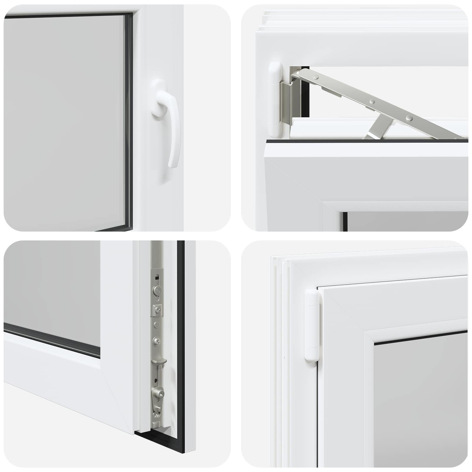 Požeminio lango RISOR 80 x 55 cm PVC ir stiklas