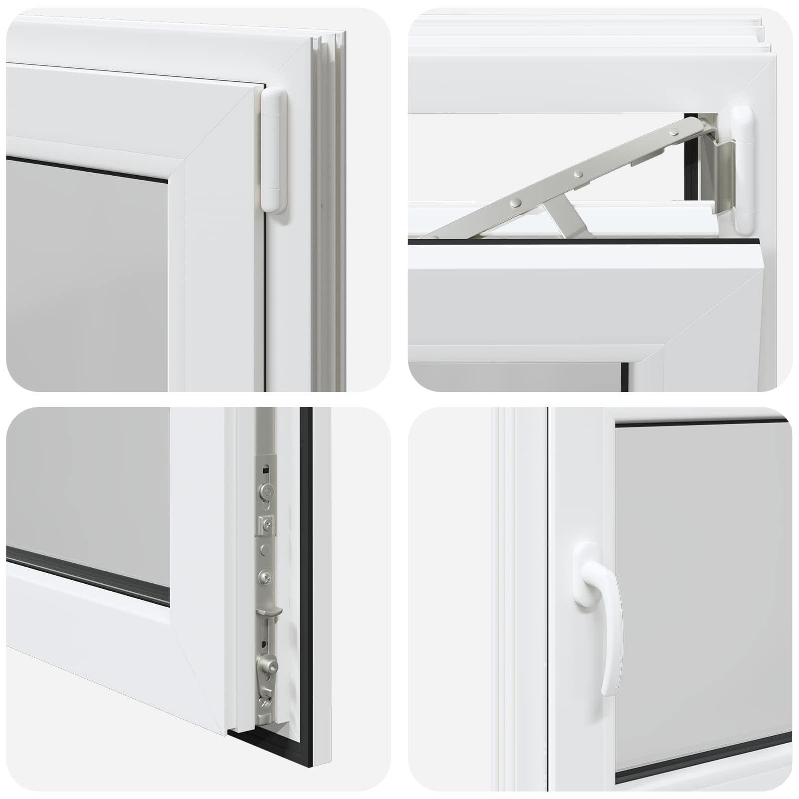 Požeminio lango RISOR 50 x 55 cm PVC ir stiklas
