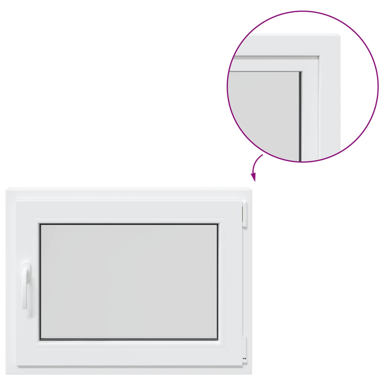 Požeminio lango RISOR 50 x 55 cm PVC ir stiklas