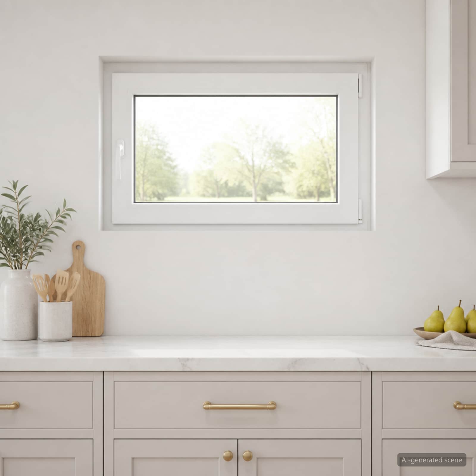 Požeminio lango RISOR 90 x 55 cm PVC ir stiklas