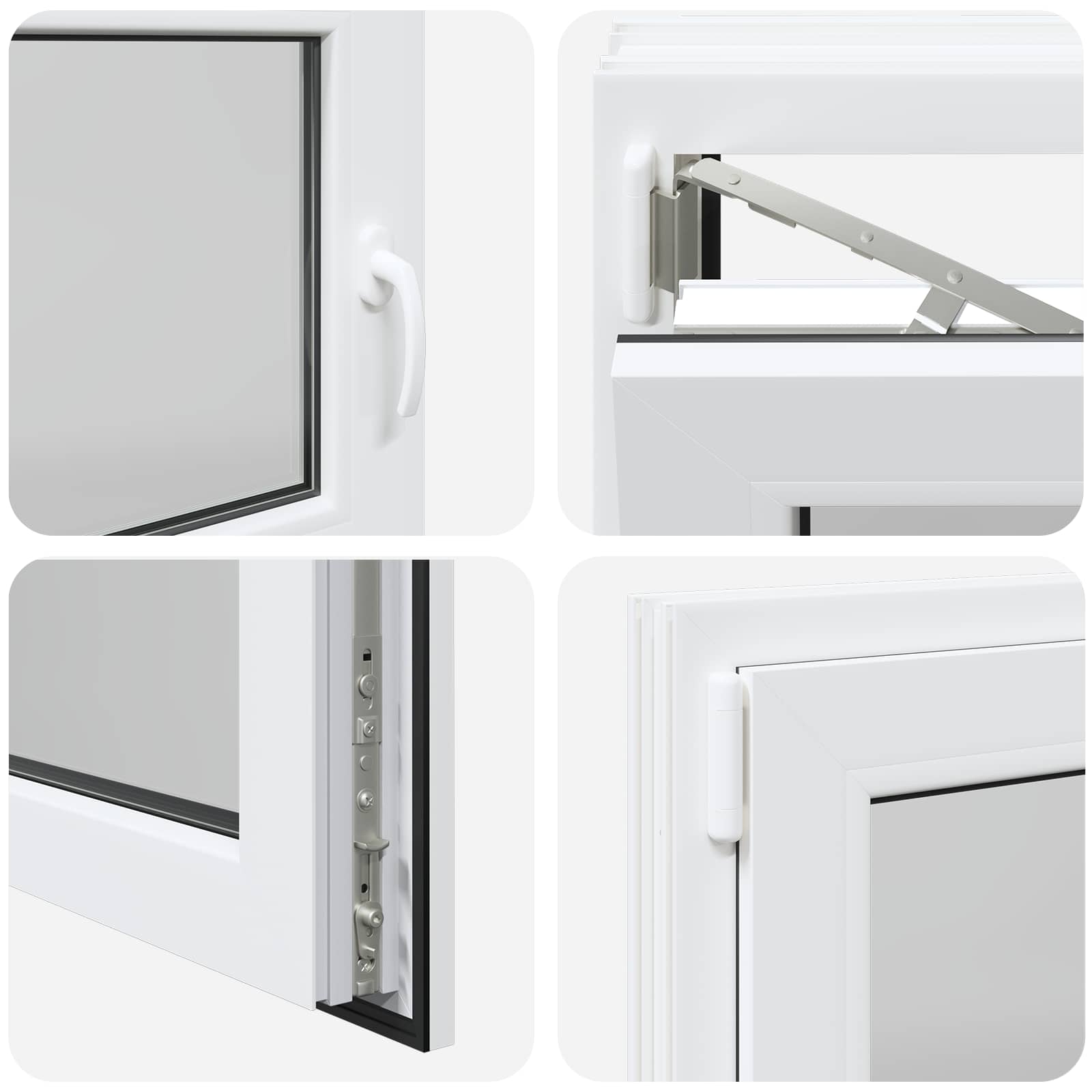 Požeminio lango RISOR 50 x 55 cm PVC ir stiklas