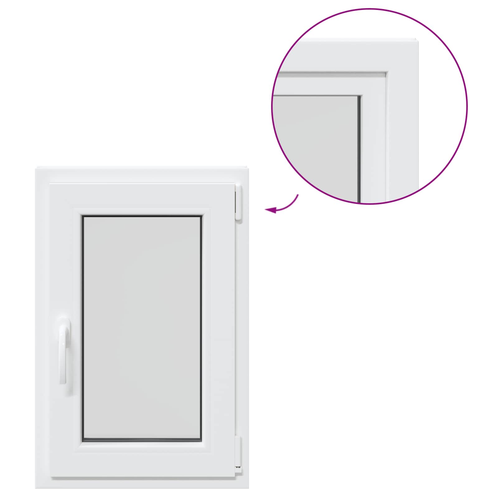 Požeminio lango RISOR 40 x 70 cm PVC ir stiklas