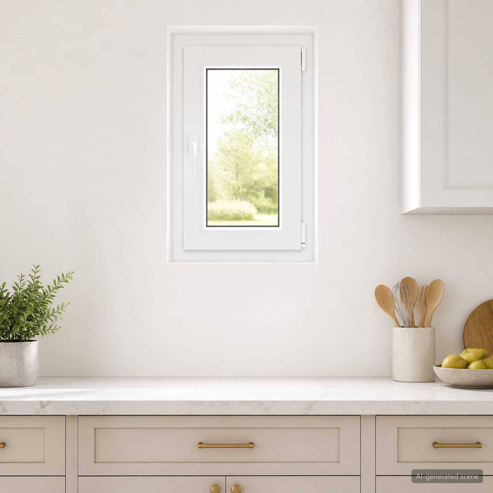 Požeminio lango RISOR 40 x 80 cm PVC ir stiklas