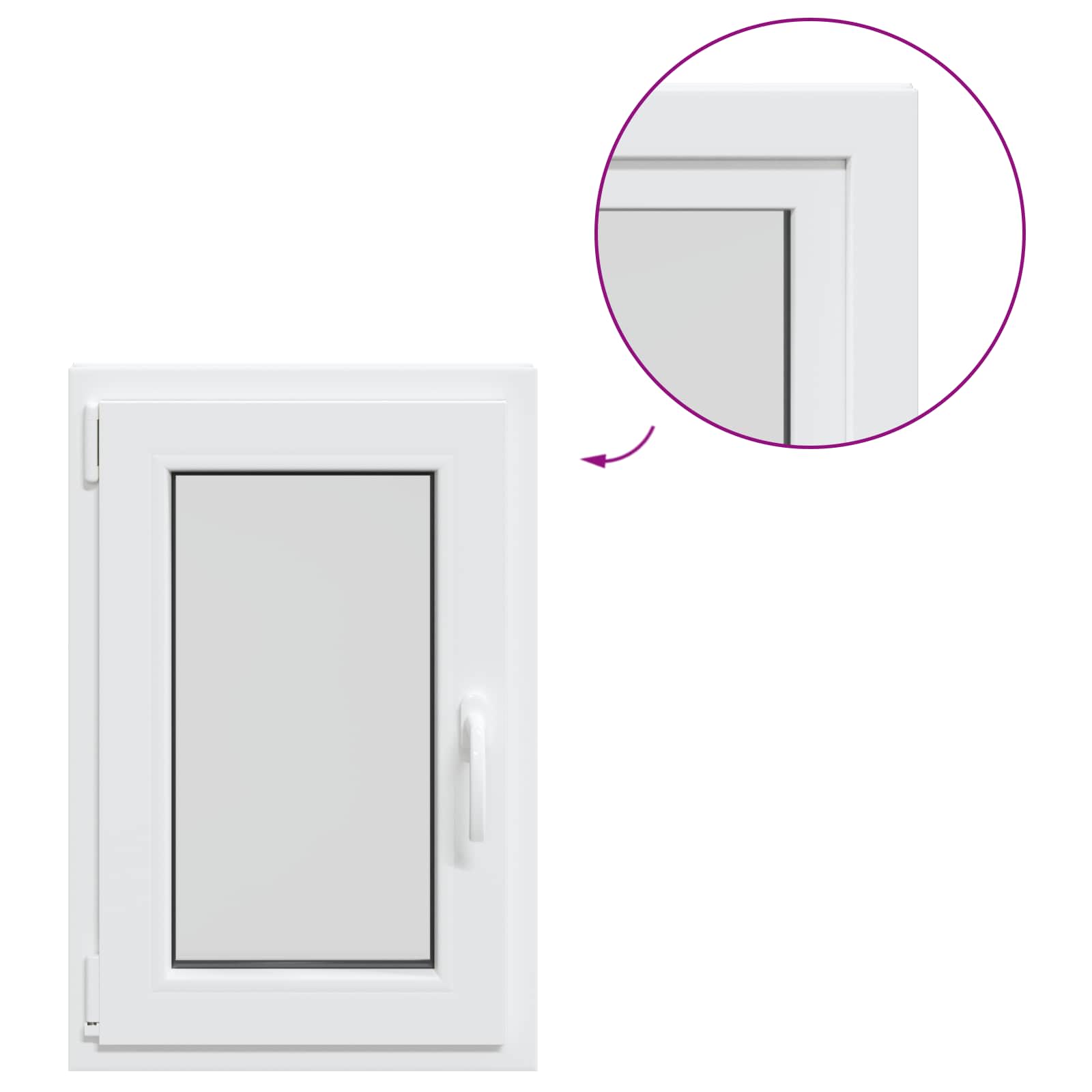 Požeminio lango RISOR 40 x 80 cm PVC ir stiklas
