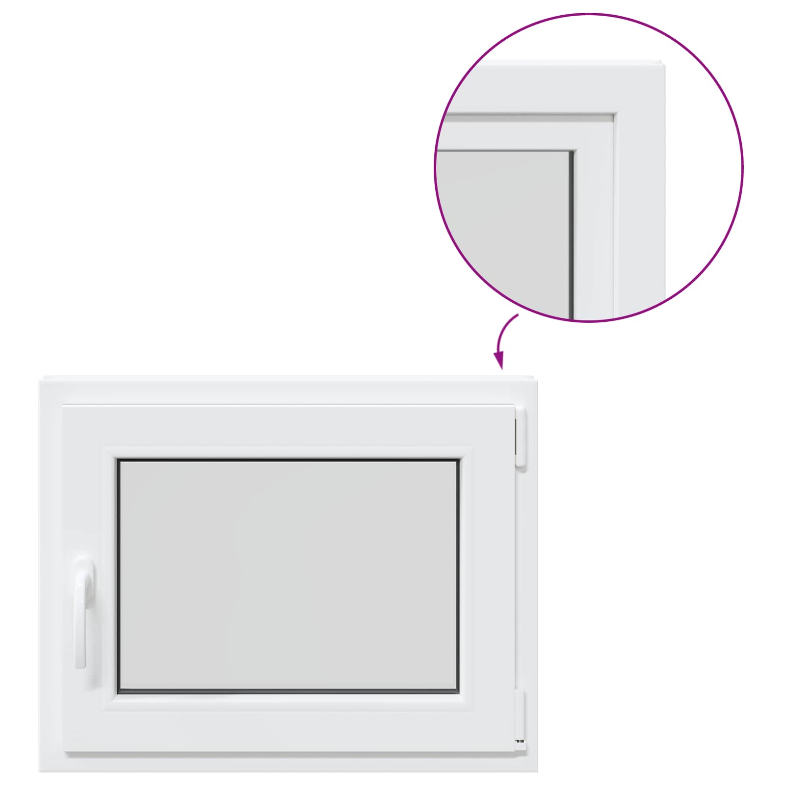 Požeminio lango RISOR 50 x 55 cm PVC ir stiklas