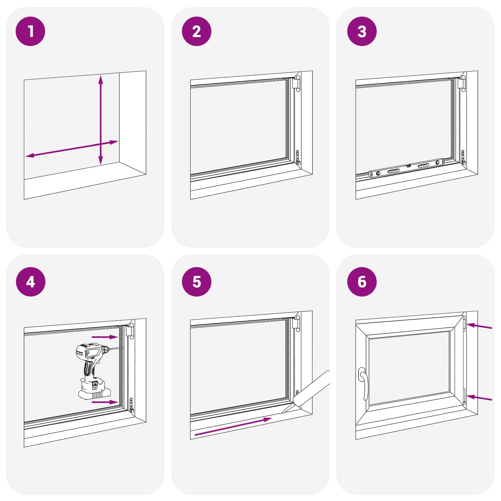 Požeminio lango RISOR 70 x 50 cm PVC ir stiklas