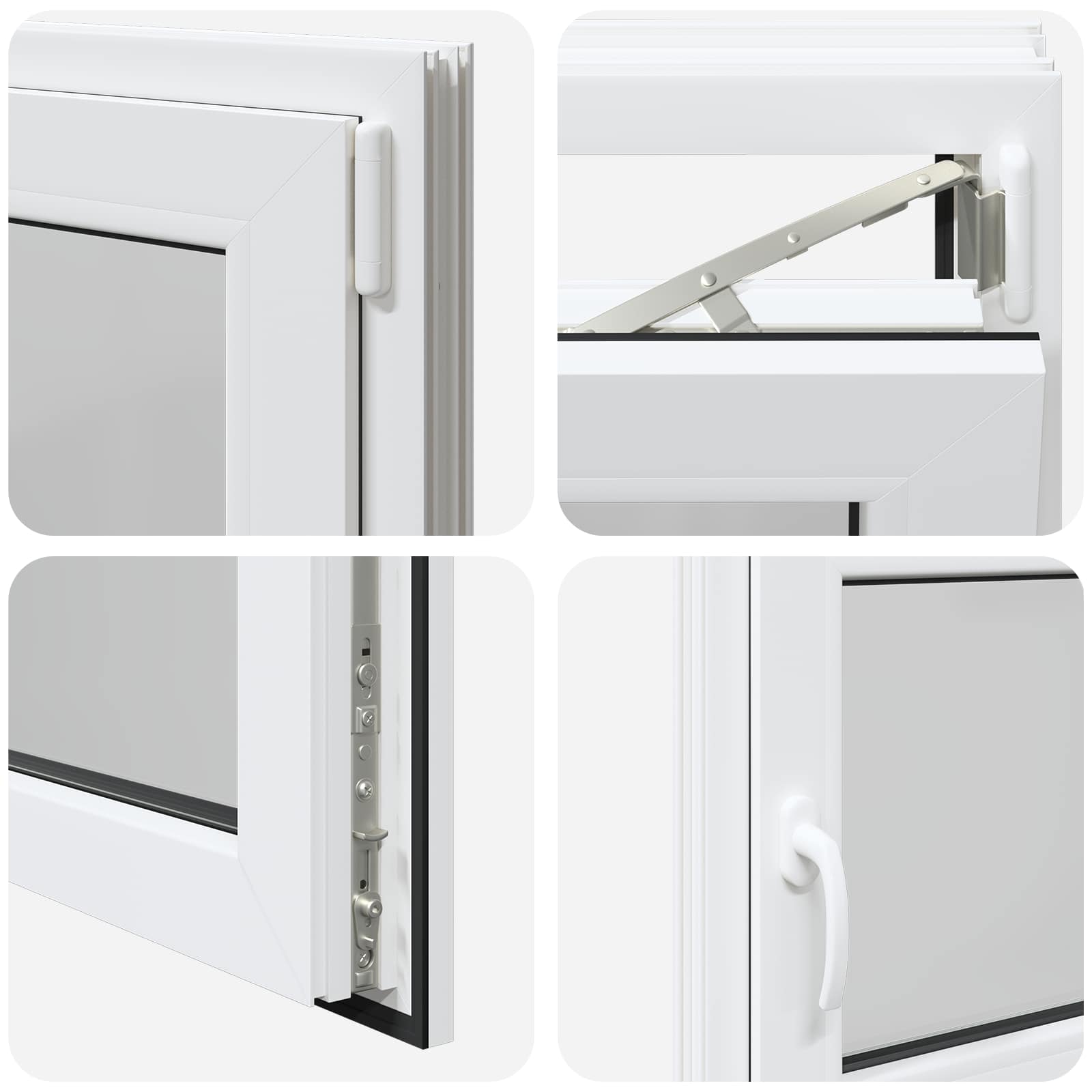 Požeminio lango RISOR 95 x 50 cm PVC ir stiklas
