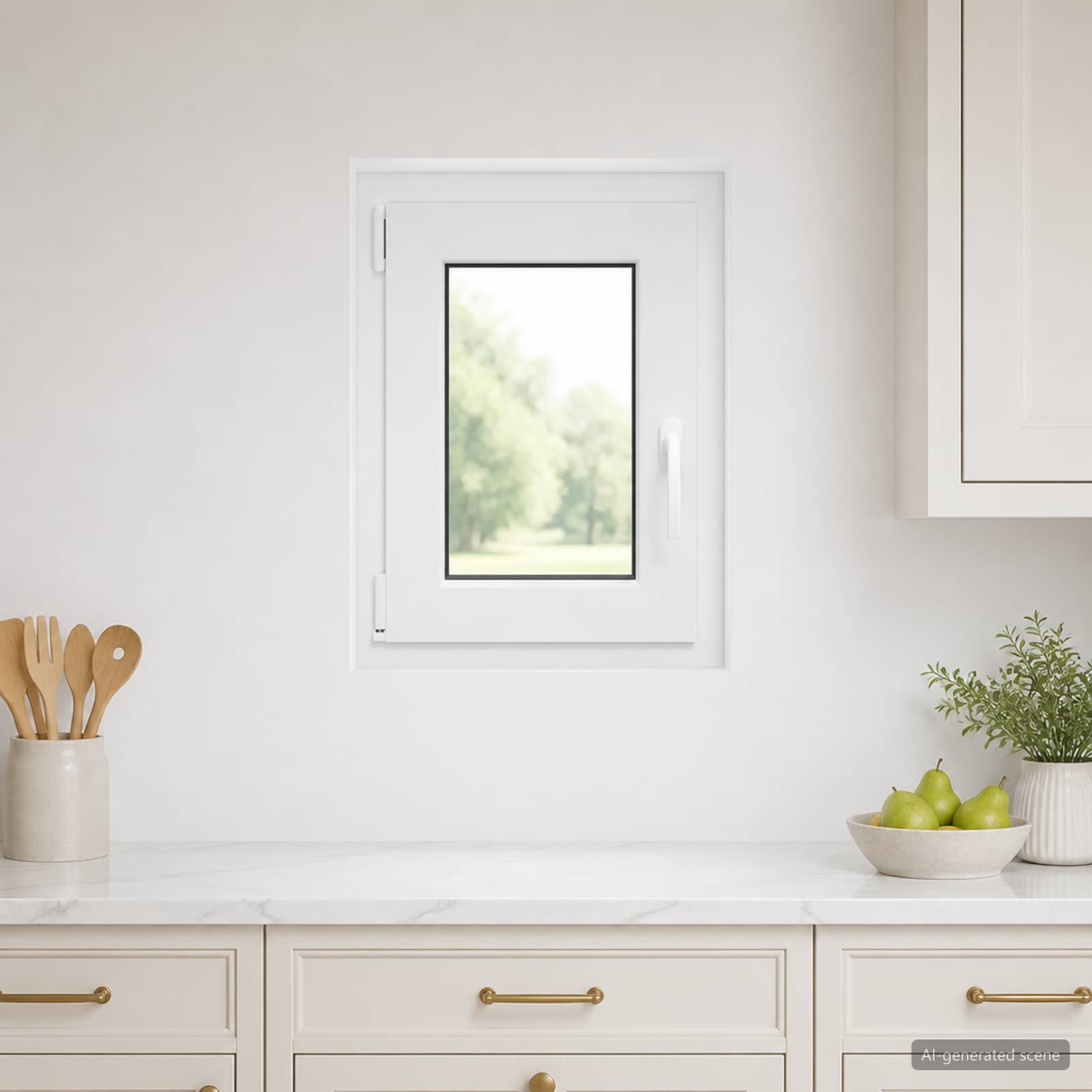 Požeminio lango RISOR 50 x 55 cm PVC ir stiklas