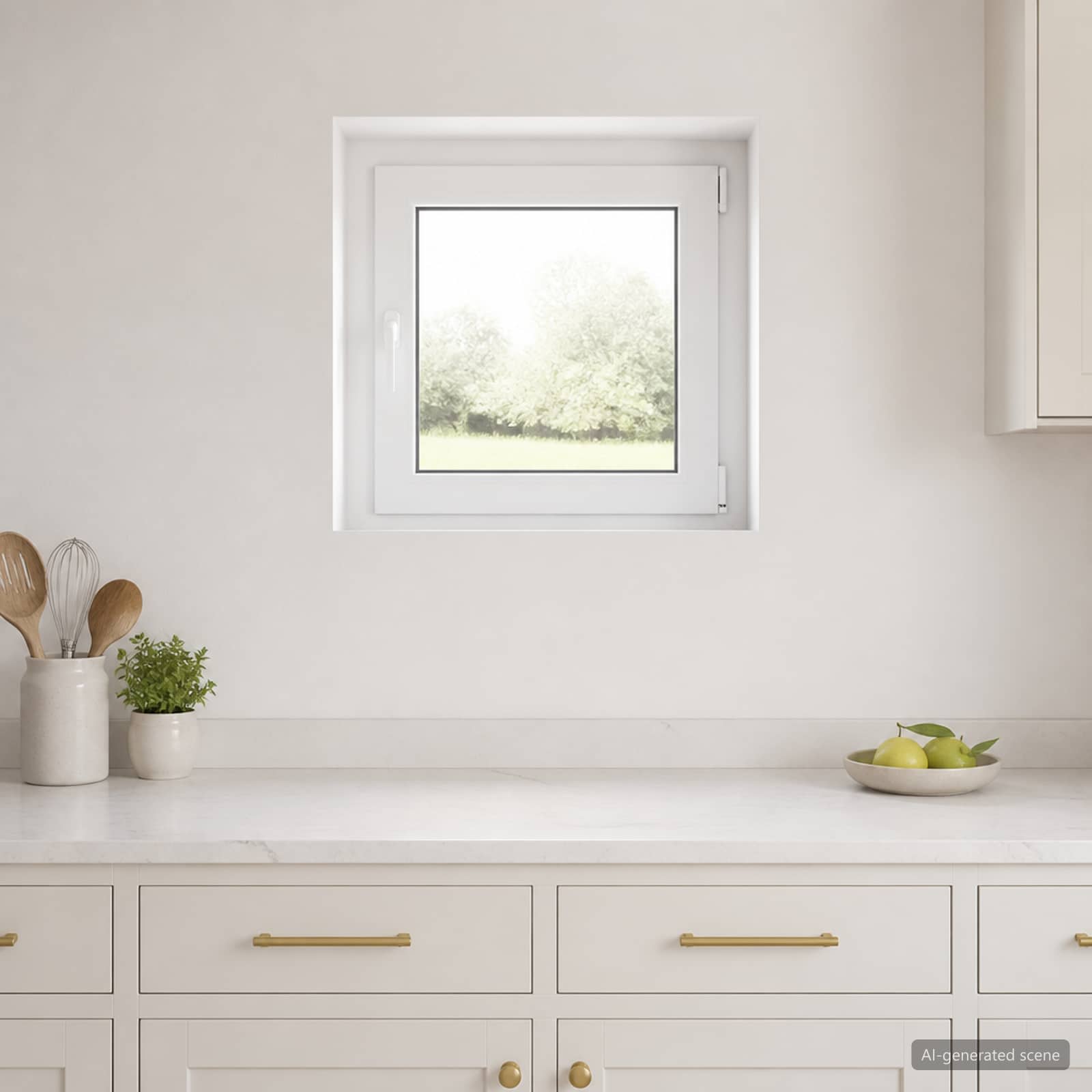 Požeminio lango RISOR 55 x 55 cm PVC ir stiklas