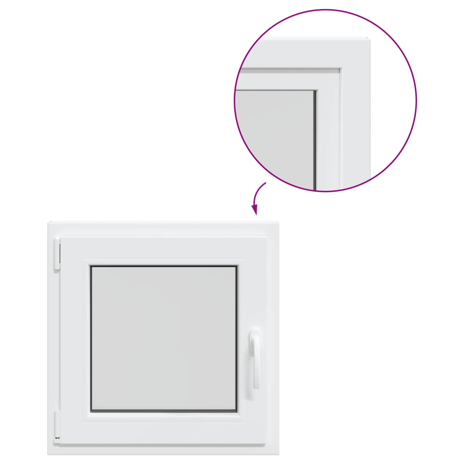 Požeminio lango RISOR 55 x 55 cm PVC ir stiklas