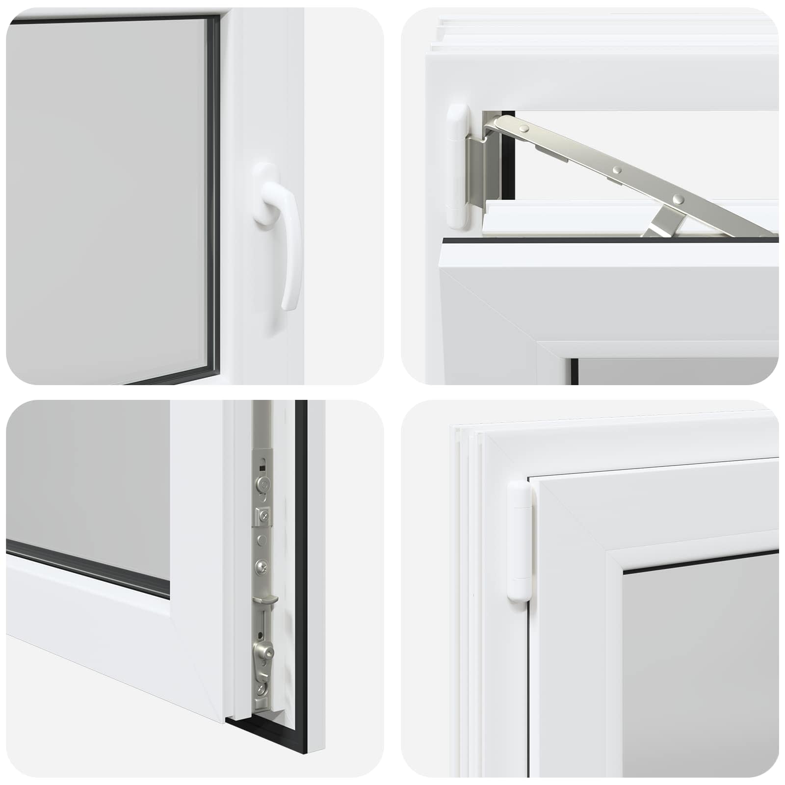 Požeminio lango RISOR 90 x 55 cm PVC ir stiklas