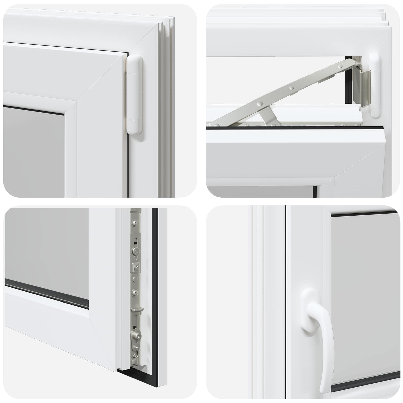 Požeminio lango RISOR 100 x 55 cm PVC ir stiklas