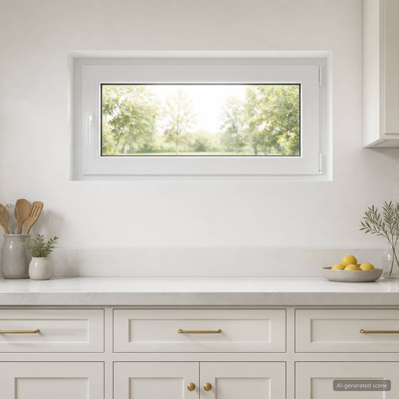 Požeminio lango RISOR 100 x 55 cm PVC ir stiklas