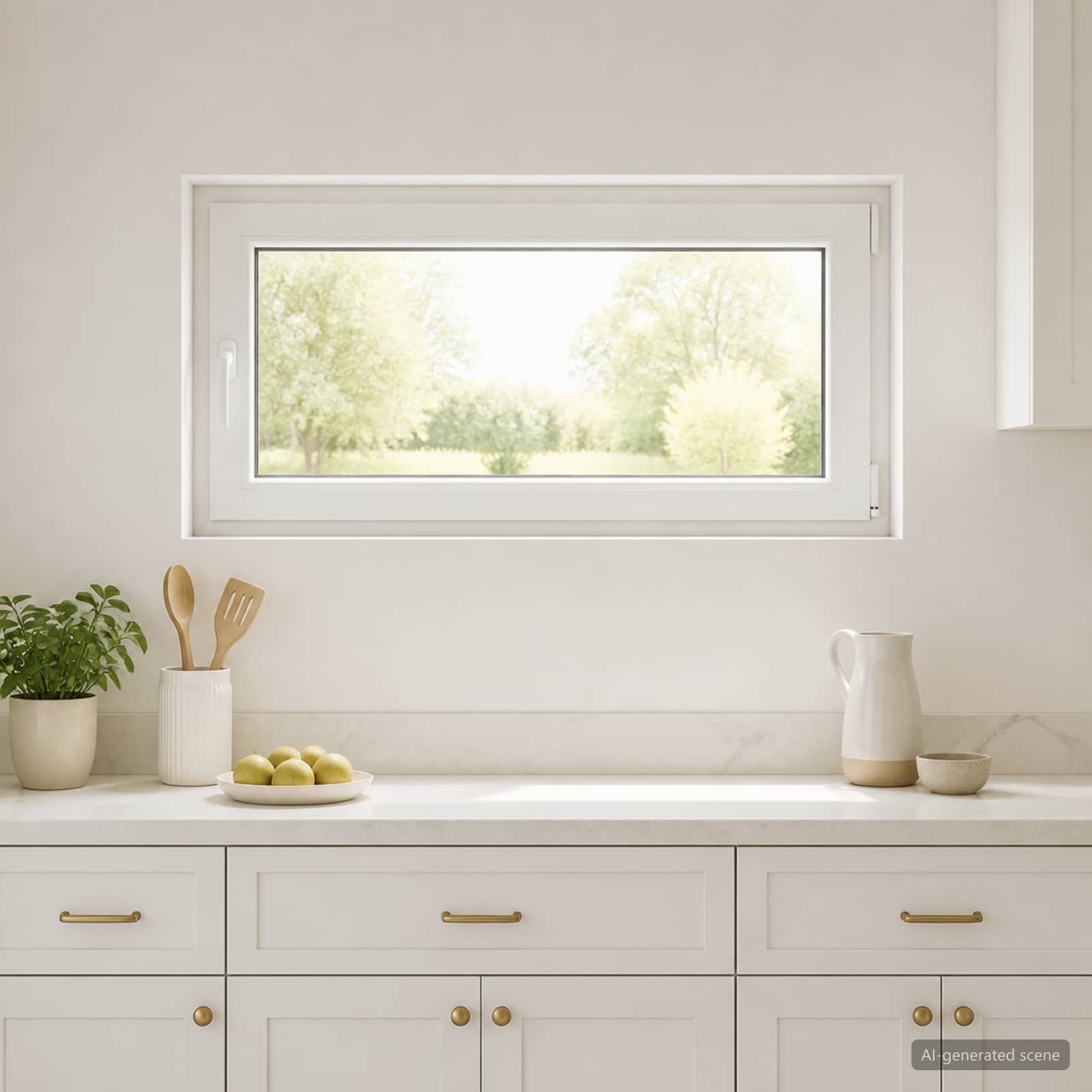 Požeminio lango RISOR 110 x 55 cm PVC ir stiklas