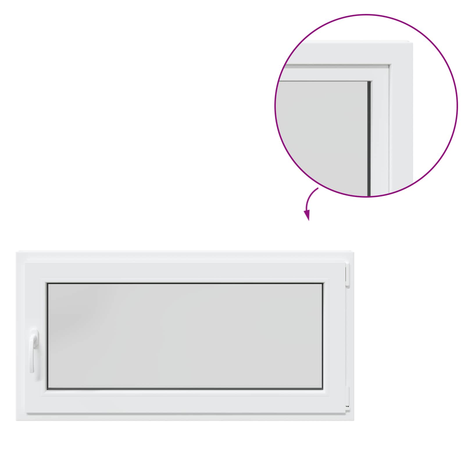 Požeminio lango RISOR 50 x 55 cm PVC ir stiklas