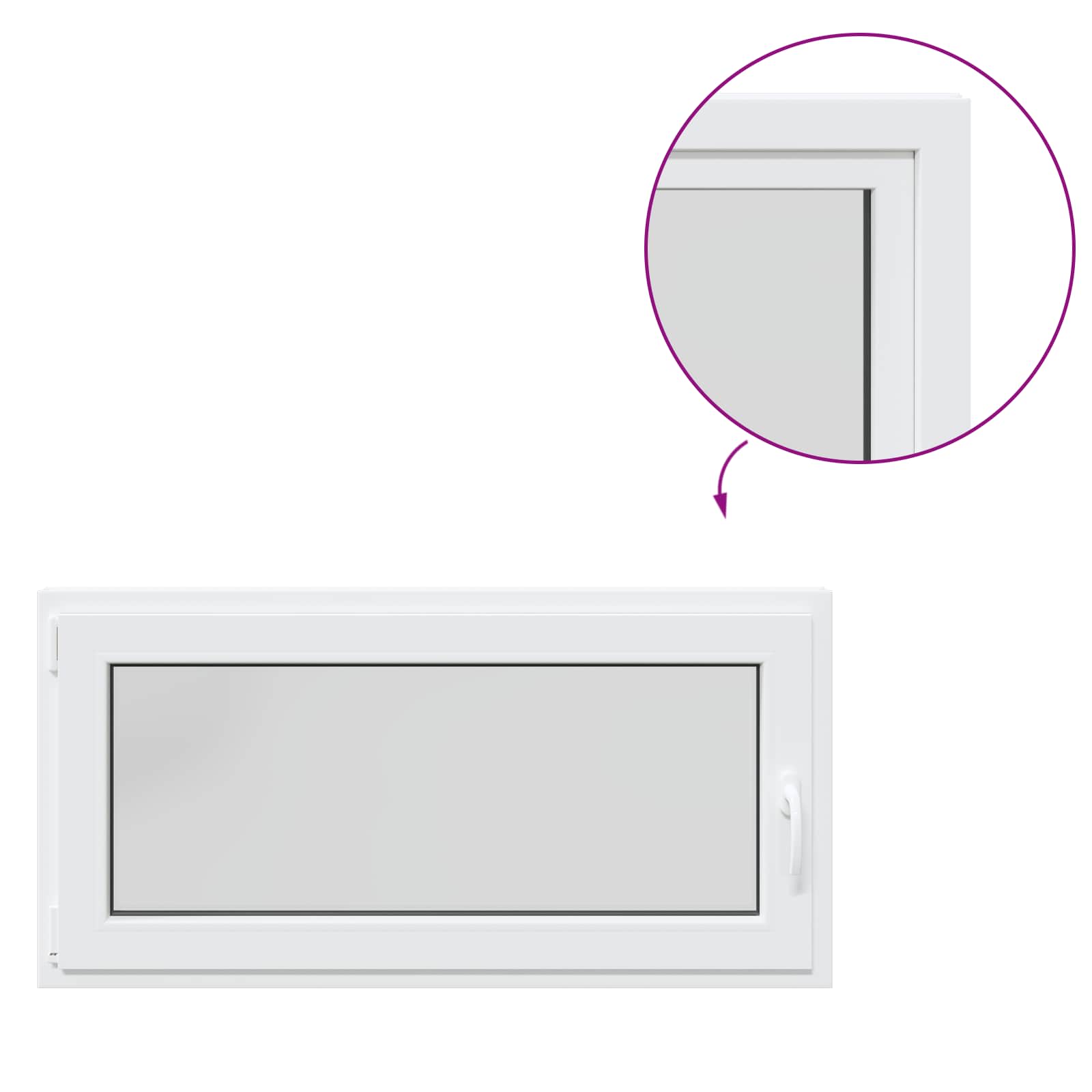 Požeminio lango RISOR 50 x 55 cm PVC ir stiklas