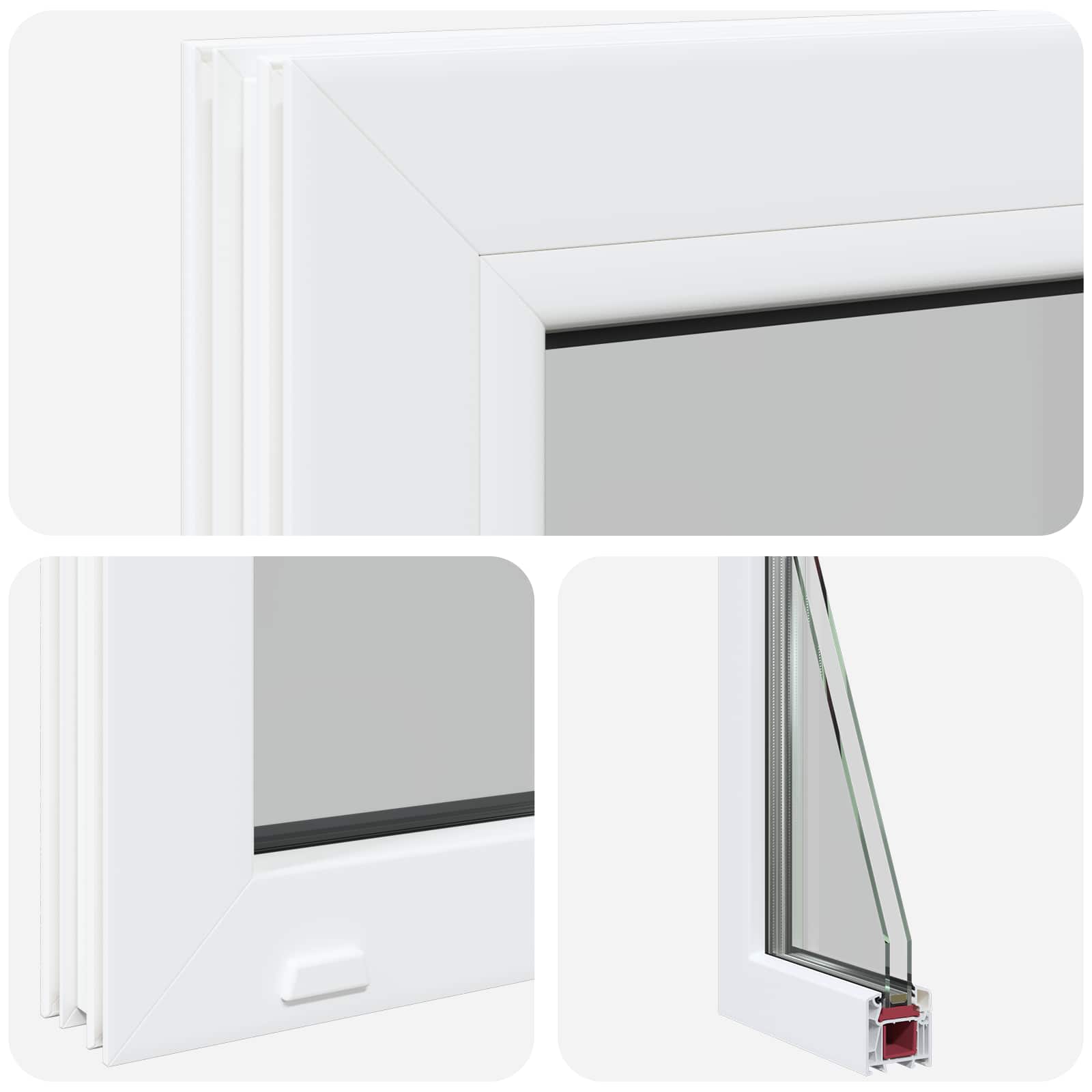 Rūsyje langas RISOR 35 x 70 cm PVC ir stiklas