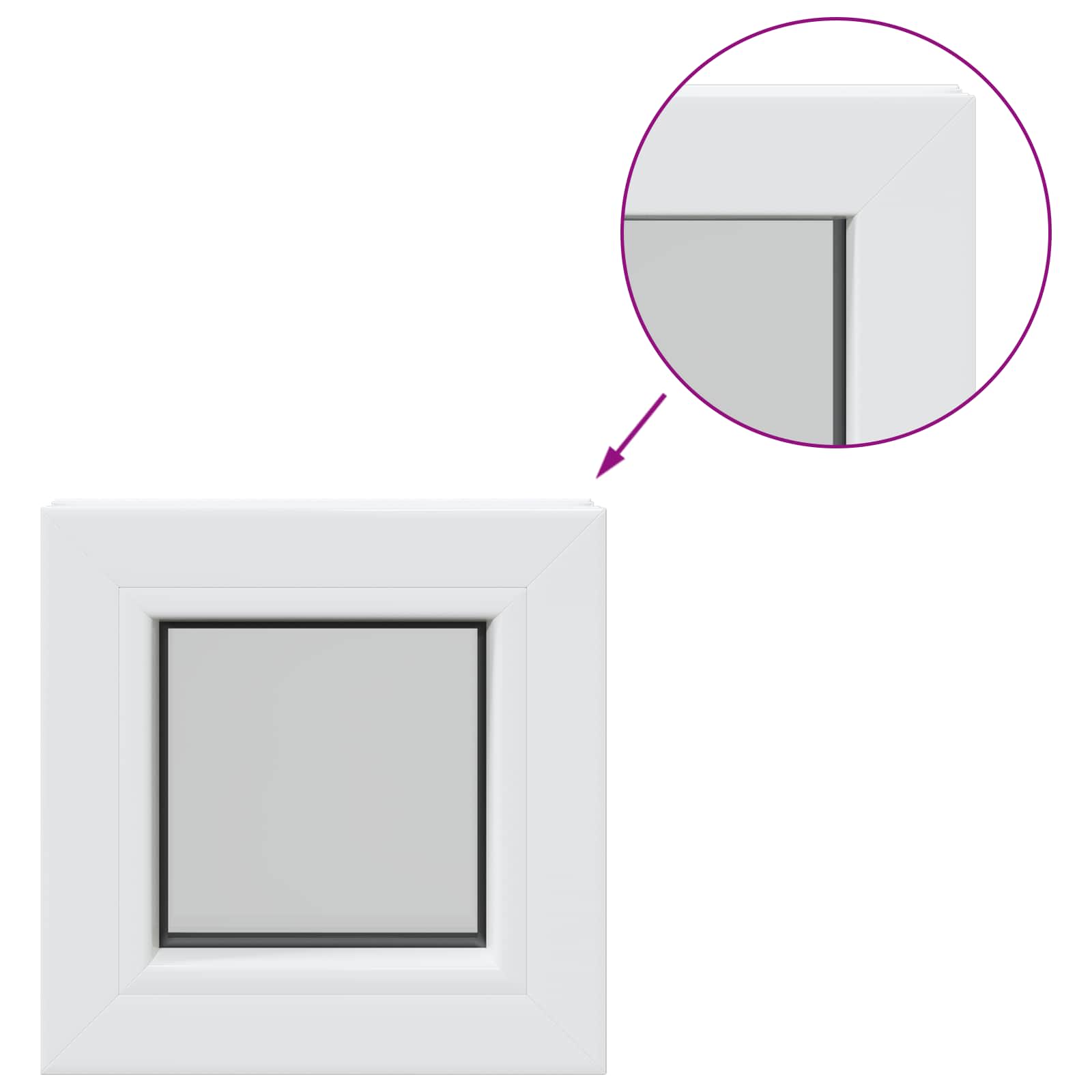 Rūsyje langas RISOR 30 x 30 cm PVC ir stiklas