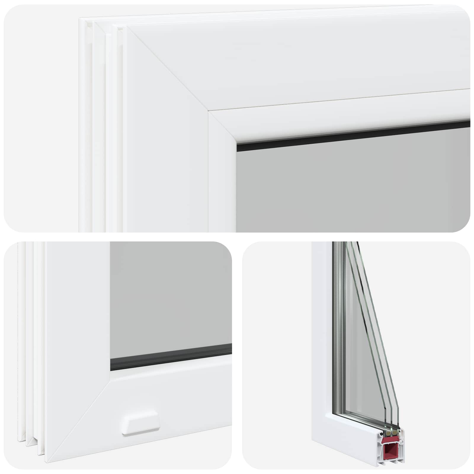 Rūsyje langas RISOR 35 x 45 cm PVC ir stiklas