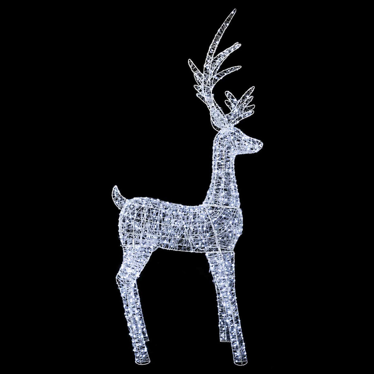 Kalėdinis LED elnio figūros apšvietimas 1000 LED Šalta balta