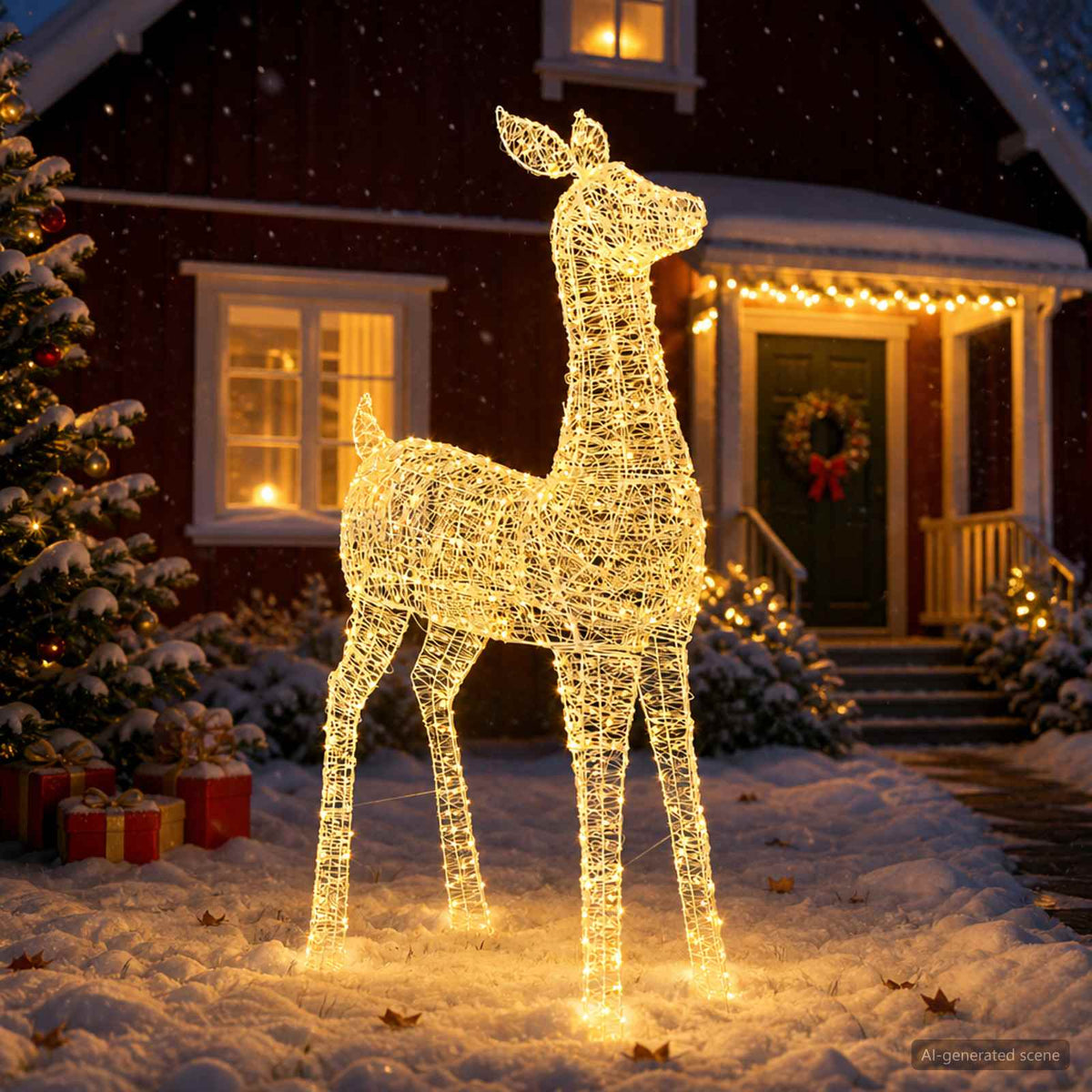Kalėdinis LED elnio figūros apšvietimas LOVIISA 900 LED