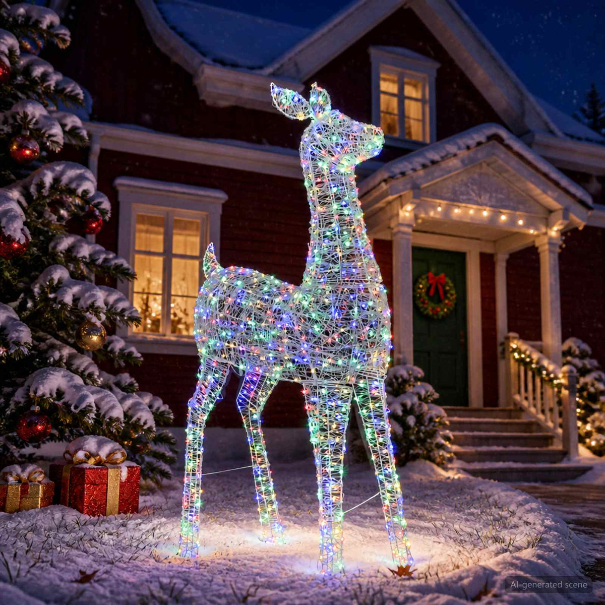 Kalėdinis LED elnio figūros apšvietimas LOVIISA 900 LED