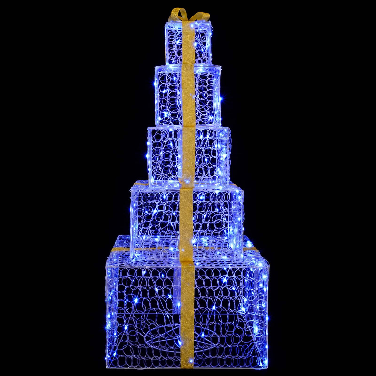 Kalėdinių LED dovanų dėžučių rinkinys 250 LED Mėlyna